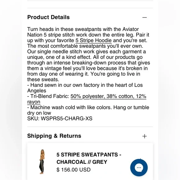 Aviator Nation Five Stripe Sweatpants Charcoal Grey - Picture 6 of 7